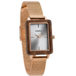 Lola Walnut Rose Gold Mesh